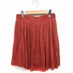 オリーブデオリーブ OLIVE des OLIVE プリーツスカート ミニ ミックスニット ブラウン 茶 /FT30