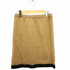 レイジーデイジー LAZY DAISY スカート タイト ニット ひざ丈 M ベージュ ブラック 黒 /MT11