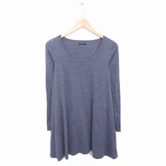 クローラ crolla ワンピース ニット ひざ丈 丸首 無地 シンプル ウール 長袖 グレー /TT11