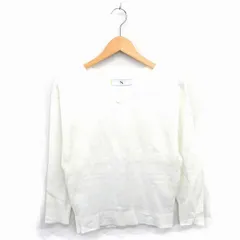 N.Natural Beauty Basic N.ナチュラルビューティーベーシック ニット セーター Vネック 無地 シンプル ウール混 長袖 M アイボリー /TT21