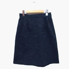 ロペピクニック ROPE Picnic 台形 スカート 膝上 ミニ 綿混 花 柄 タック 厚手 38 ダークグレー 灰 /HT19