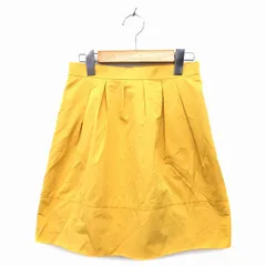 アンタイトル UNTITLED スカート フレア ミニ タック コットン混 サイドジップ 0 黄 イエロー /NT20