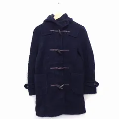 コーエン coen コート アウター ダッフル ミドル フード ウール混 起毛 MEDIUM ネイビー 紺 /HT6