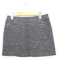 B&Y ユナイテッドアローズ BEAUTY&YOUTH ビューティー&ユース スカート 台形 総柄 ミニ ショート ウール 毛 S ネイビー レッド 紺 赤 /MT8