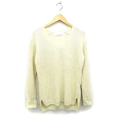アーバンリサーチ ドアーズ URBAN RESEARCH DOORS ニット セーター Vネック ロングテール リブ コットン混 ドロップショルダー 長袖 One クリーム /NT14