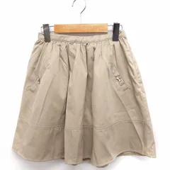 ミニマム MINIMUM スカート ギャザー フレア リボンビジュー ミニ 1 ベージュ /FT8