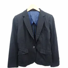 SOF FI CE ジャケット アウター テーラード ストライプ シンプル 長袖 ウール 毛 7 ブラック 黒 /MT23