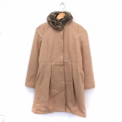 アースミュージック&エコロジー EARTH MUSIC & ECOLOGY コート アウター フェイクファー シンプル ウール S ベージュ /ST2