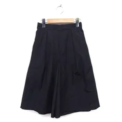 B&Y ユナイテッドアローズ BEAUTY&YOUTH ビューティー&ユース ガウチョパンツ ワイド クロップド タック コットン混 ゆったり シンプル 黒 ブラック /NT33