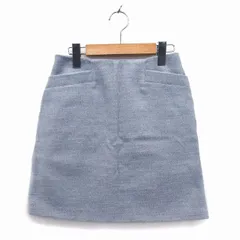 ロペピクニック ROPE Picnic スカート フレア ミニ ニット バックジップ ミックス 36 グレー /NT19