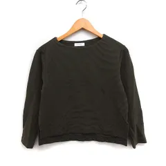 B&Y ユナイテッドアローズ BEAUTY&YOUTH ビューティー&ユース ロングスリーブ カットソー Tシャツ ボートネック 無地 コットン 綿 モスグリーン 緑 /FT34