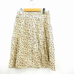 シネマクラブ CINEMACLUB スカート ボトムス フレア 花柄 ひざ丈 M グリーン 緑 /MT3