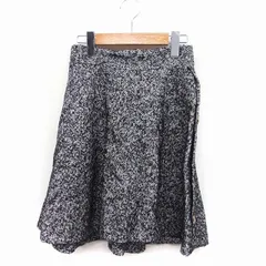 トランテアン ソン ドゥ モード 31 Sons de mode フレア スカート ミニ ツイード ウール混 サイドボタン 36 ブラック 黒 /FT9