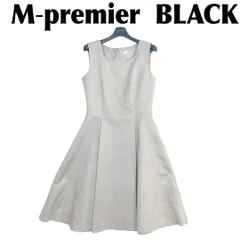 M-premier BLACK 36 ノースリーブワンピース シルバー