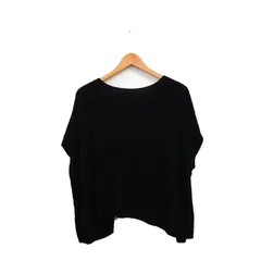 レトロガール RETRO GIRL ニット カーディガン 半袖 バックリボン シンプル F ブラック 黒 /KT30