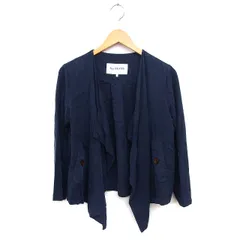 レイビームス Ray Beams オープン ジャケット アウター 裏地なし クロップド シンプル 1 紺 ネイビー /NT21