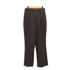 ティップトップ tiptop センタープレス パンツ スラックス タック 無地 S ブラウン 茶 /FT48