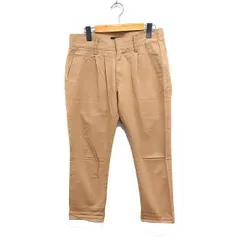 マウジー MOUSSY コットンツイル チノパン タック テーパード 無地 シンプル 綿 2 ベージュ /FT13