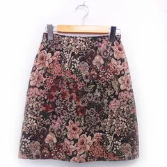 プロポーション ボディドレッシング スカート 花柄 ジャガード 台形 ひざ丈 タック ファスナー 1 マルチカラー /C