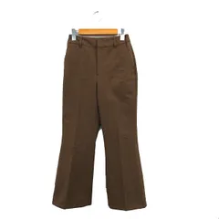 マウジー MOUSSY フレアパンツ センタープレス シンプル 0 ブラウン 茶 /KT32