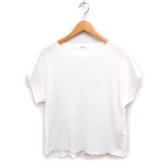 オペークドットクリップ OPAQUE.CLIP スクエアスリーブ ニット セーター ボートネック 無地 コットン 綿 38 M オフホワイト 白 /FT7