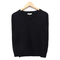 N.Natural Beauty Basic N.ナチュラルビューティーベーシック セーター ニット 無地 シンプル 切替リブ 長袖 Vネック アンゴラ混 M ブラック 黒 /HT18