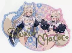 【中古】ポストカード FUWAMOCO 直筆サイン入り イコモチ描き下ろし ダイカットポストカード 「バーチャルYouTuber ホロライブEnglish FUWAMOCO 活動1周年記念 活動1周年記念フルセット 数量限定ver.」 購入特典