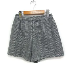 スピック&スパン Spick&Span グレンチェック タック ショート パンツ 34 グレー 灰 ブラック 黒 /FT7