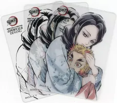 【中古】キャラカード 煉獄瑠火＆煉獄杏寿郎 幕間画＆銀幕画レイヤードクリアカードセット(3枚セット) 「劇場版 鬼滅の刃 無限列車編 上映四周年記念 炎柱・煉獄杏寿郎カフェ×ufotable Cafe×マチ★アソビCAFE×ufotable DINING×uf