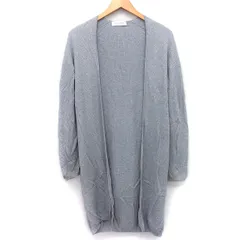 B&Y ユナイテッドアローズ BEAUTY&YOUTH ビューティー&ユース トッパー カーディガン ロング リブ シンプル 長袖 綿混 グレー 灰 /HT10