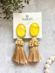 329≫アルコールインクアート【nara】2wayタッセルイヤリング