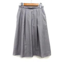 N.Natural Beauty Basic N.ナチュラルビューティーベーシック フレア スカート ロング シンプル タック XS グレー 灰 /HT4