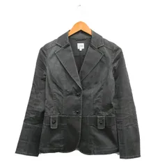 ジネス Jines テーラードジャケット ブレザー コットン シンプル 38 チャコールグレー /KT41