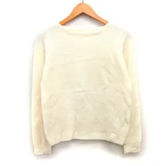 テチチ Te chichi セーター ニット リブ シンプル 長袖 丸首 ウール混 M ライトベージュ /HT4