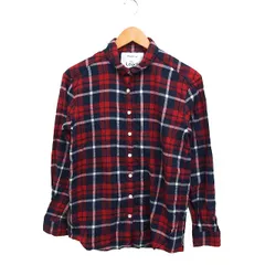 フレイアイディー FRAY I.D チェック シャツ 長袖 コットン 綿 0 レッド 赤 ネイビー 紺 /FT13