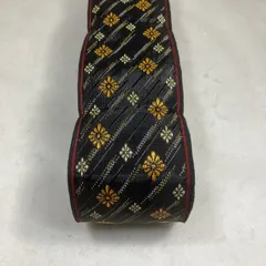 黒橙流星10m畳ヘリ畳へり畳縁バック和柄帯着物浴衣髪飾り生地透け感無しバック帯