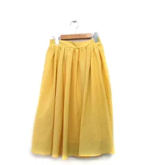 ロペピクニック ROPE Picnic フレア スカート ギャザー ロング シンプル 38 イエロー 黄 /KT16
