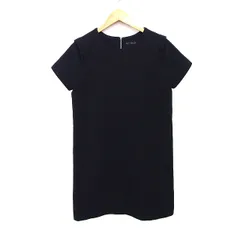 ザラ ベーシック ZARA BASIC コレクション COLLECTION ワンピース チュニック Aライン ミニ 無地 シンプル タック S ブラック 黒 /HT1