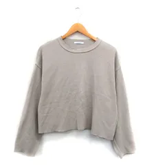 ザラウーマン ZARA WOMAN ニット セーター 長袖 シンプル M グレージュ /KT6