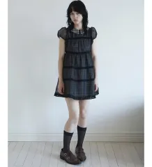 新品 dared デアード BABYDOLL DRESS IN BLACK