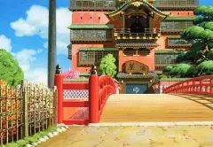 【中古】ポストカード 油屋への橋・背景 男鹿和雄ポストカード 「千と千尋の神隠し」 三鷹の森ジブリ美術館限定