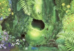 【中古】ポストカード トトロの寝床 背景 男鹿和雄ポストカード 「となりのトトロ」 三鷹の森ジブリ美術館限定