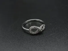 ■美品■ SWAROVSKI スワロフスキー ラインストーン リング 指輪 アクセサリー 表記サイズ60(約18号) シルバー系 DL2033