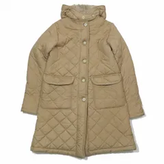 マッキントッシュ MACKINTOSH SCOTLAND 英国製 キルティングコート 中綿ジャケット ロング フーディ 裏地ボア 38 ベージュ系/9YBA11 レディース