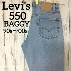 リーバイス　550　W34　バギーパンツ　ジーンズ　デニム　ブルー　1242