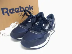 ■極美品■ Reebok リーボック ナイロン スニーカー 表記サイズ 23.0cm 靴 シューズ メンズ ネイビー系 DL3815
