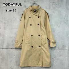 TODAYFUL トゥデイフルトレンチコート ロングコート コットン100% 36 Sサイズ ベージュ 11610002 アウター レディース 定番 人気 スプリングコート 裏地あり カジュアル 上品 ★ ■◇