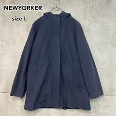 NEWYORKER ニューヨーカー マウンテンパーカー フーデットコート ライナー付 中綿 ジャンパー ブルゾン ハーフ丈 サイズM 9AR ネイビー 濃紺 レディース 撥水 軽量 防寒 通勤 カジュアル きれいめ 51-55-9250 ★ ◆■