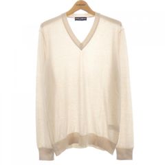美品☆モンクレール 無地 セーター ニット オフホワイト XXL 4P16 