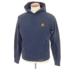 【中古】ケンゾー KENZO ストレッチ コットン プルオーバー パーカー ネイビー【サイズXS】【メンズ】